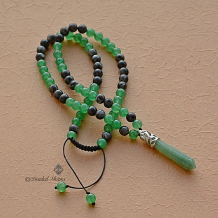 Shambhala necklace for men Green Aventurine necklace Good luck necklace Lucky gift Long necklace Healing jewelry Fathers Day gift idea